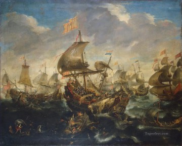 Eertvelt Andries van ZZZ Batalla naval Pinturas al óleo